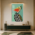 Artronauts Glass Print 12x18 cm | 4.7"x7.1" / White Modern Pelican Glass Wall Art