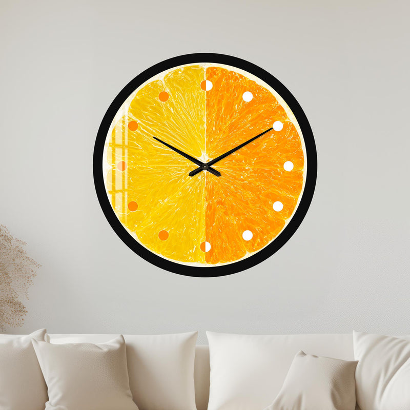 Zesty Orange Slice with black frame