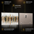 Manhattan Reflections — tempered glass, ultra HD print, ready to hang