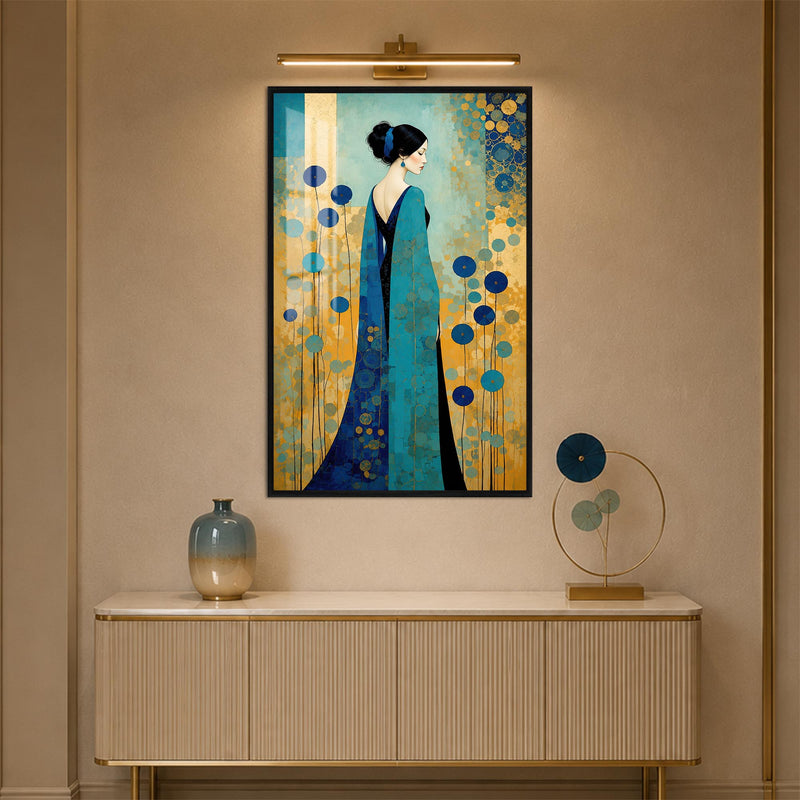 Azure Elegance with black frame