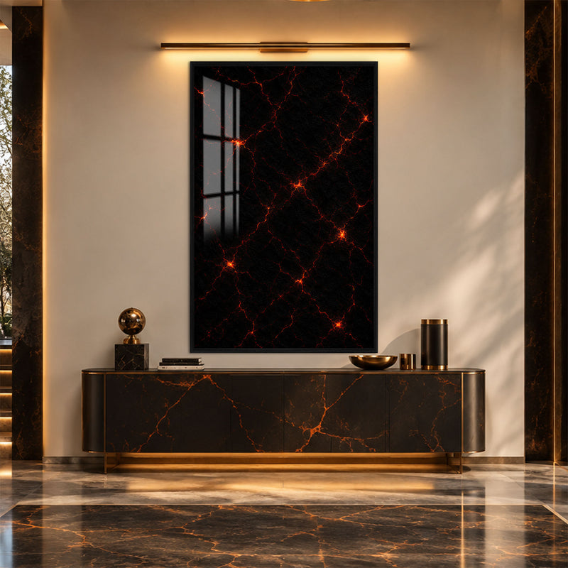 Molten Ember Veins with black frame