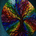 Rainbow Stained Glass Tree Of Life lifestyle view