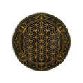 Golden Flower of Life product shot on white background