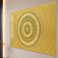 Golden Concentric Sunburst close-up angled detail