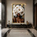 Artronauts Glass Print 12x18 cm | 4.7"x7.1" / Gold Crowned in White Glass Wall Art