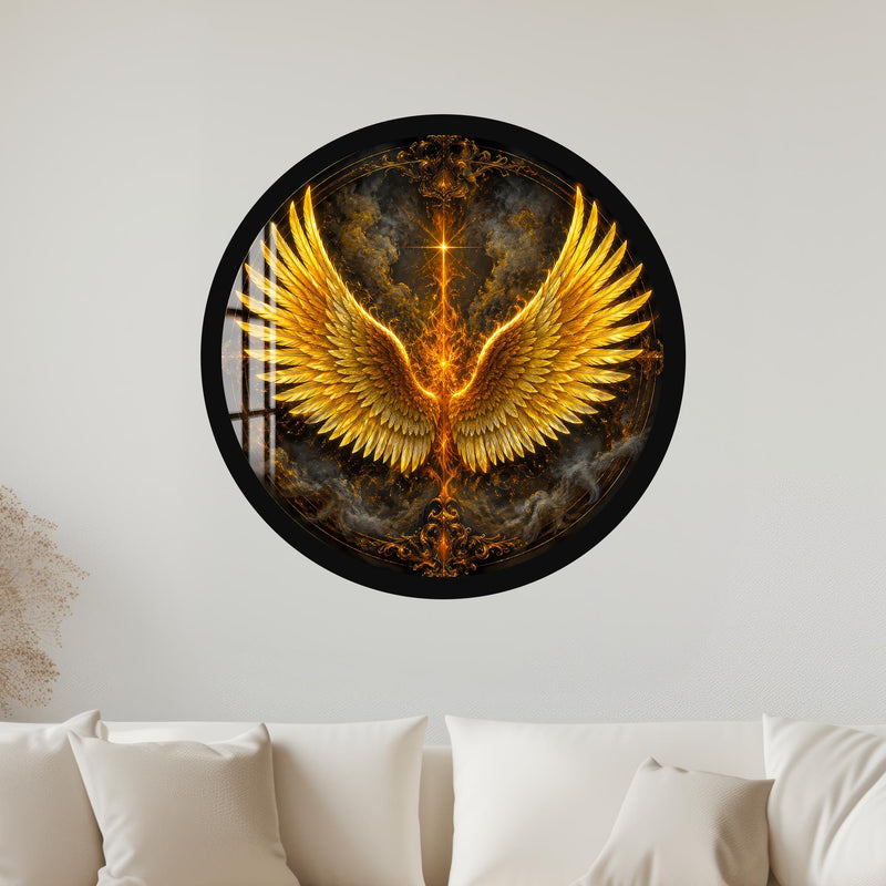 Golden Phoenix Wings with black frame