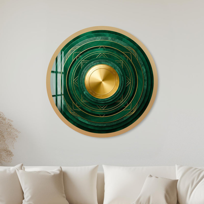 Emerald Geometric Halo with black frame