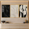 Abstract Curves with gold frame