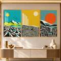 Abstract Horizons with gold frame