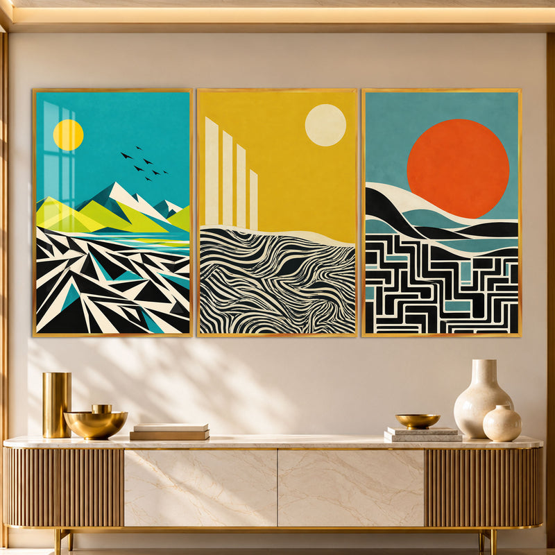 Abstract Horizons with gold frame
