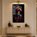 Regal African Muse with white frame