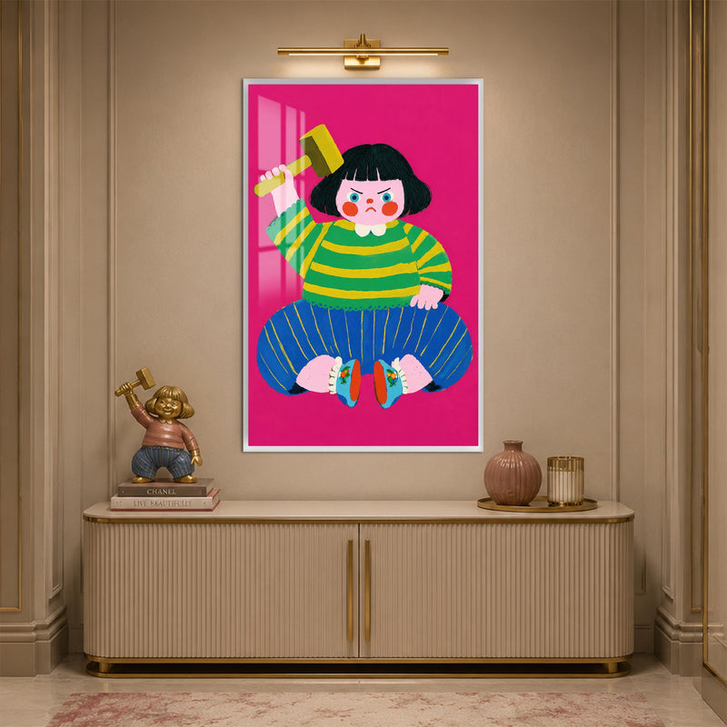 Hammer Girl with white frame
