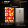 Retro Circle Rhythm — tempered glass, ultra HD print, ready to hang