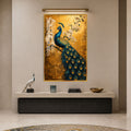 Golden Peacock Garden with gold frame