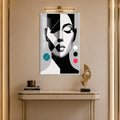 Monochrome Geometric Muse with white frame