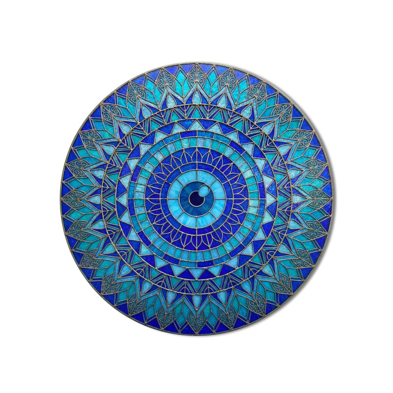 Blue Lotus Petal Evil Eye product shot on white background