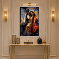 Elegant Bass Player with white frame