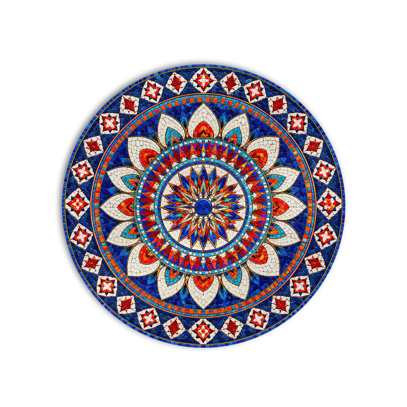 Sapphire Mosaic Mandala product shot on white background