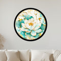 White Lotus Bloom with black frame