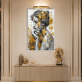 Artronauts Glass Print 12x18 cm | 4.7"x7.1" / White Golden Botanical Muse Glass Wall Art