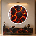 Molten Lava Cracks with white frame