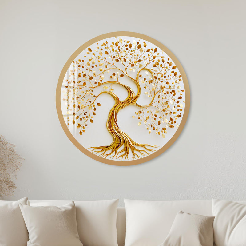 Golden Tree Of Life with gold frame
