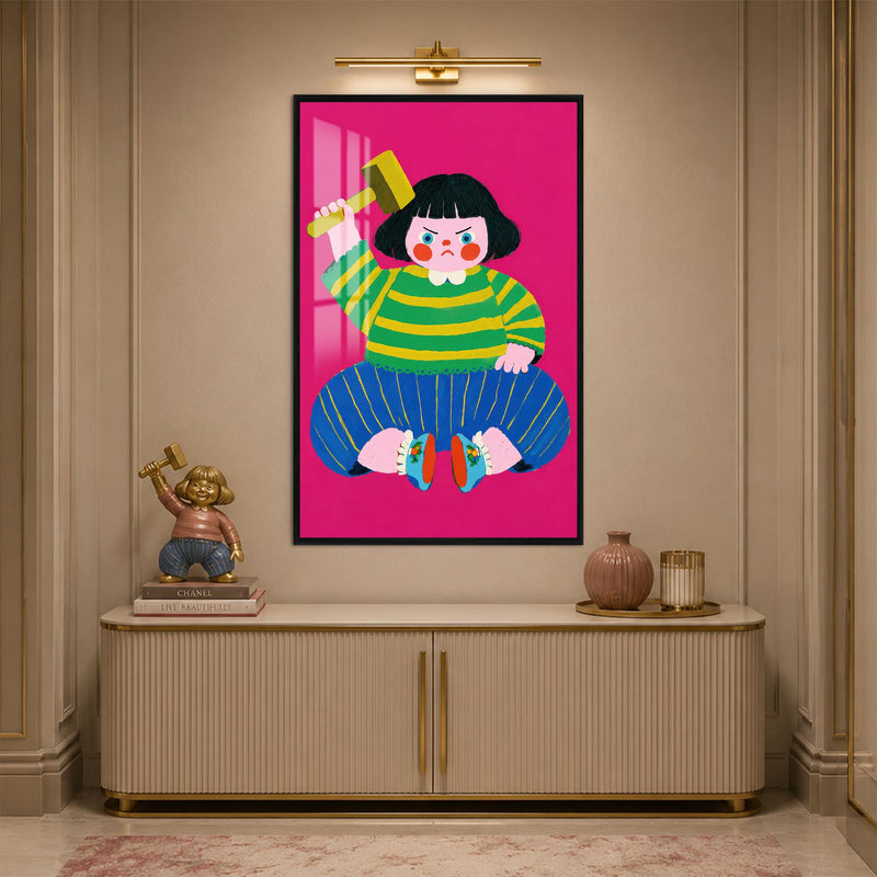 Hammer Girl with black frame