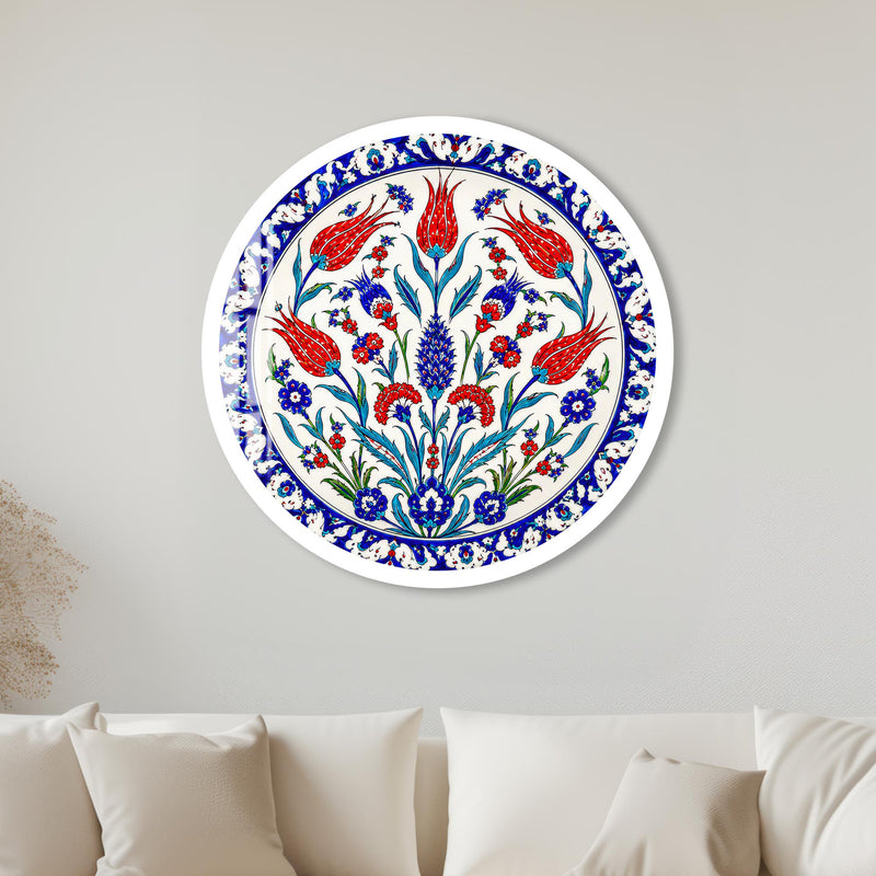 Ottoman Tulip Garden with white frame