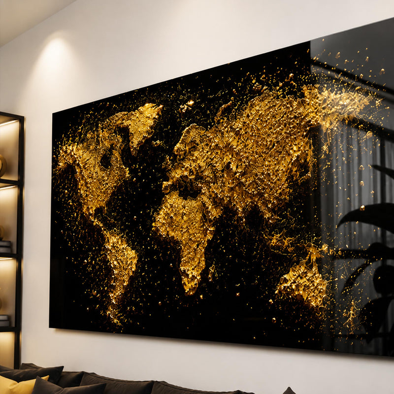Golden World Map lifestyle view