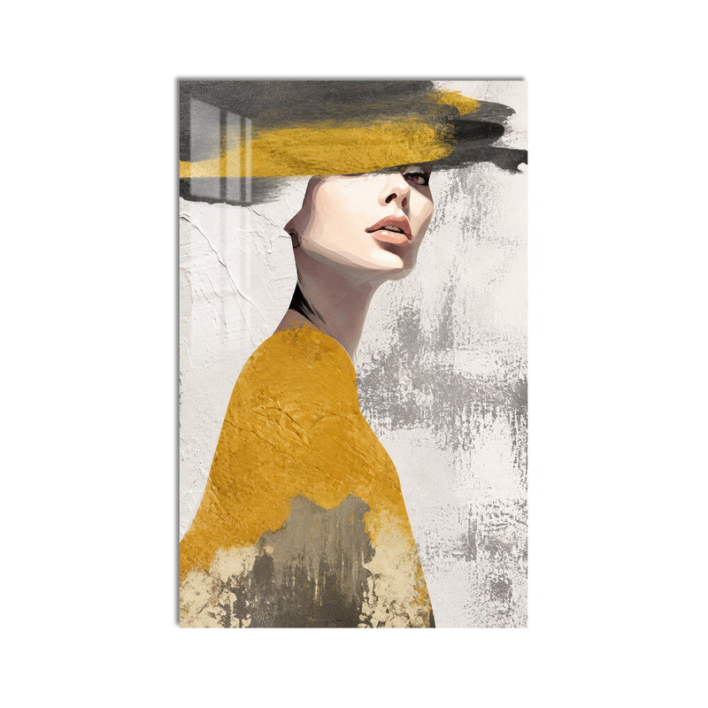 Woman In Ochre product shot on white background