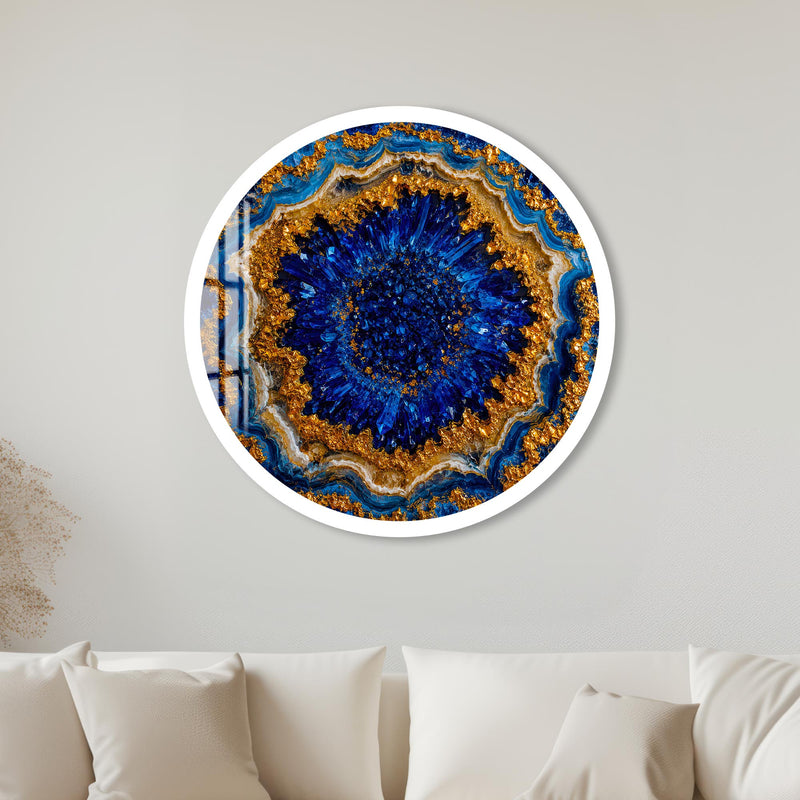 Sapphire Geode with white frame
