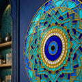 Blue Gold Evil Eye Star Mandala lifestyle view