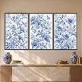 Blue Botanical II with black frame