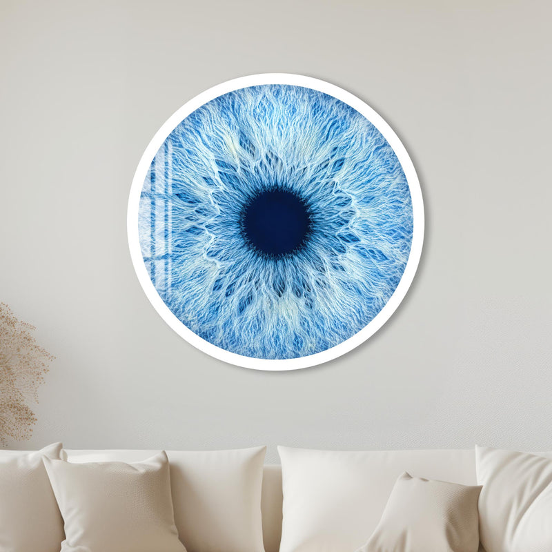 Arctic Blue Iris with white frame