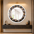 Gilded Feather Halo with white frame