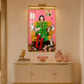 Owl Garden Muse with gold frame