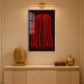 Crimson Dotted Pumpkin with silver frame