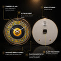 Ornate Golden Record — tempered glass, ultra HD print, ready to hang