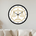Golden Scales Of Justice with black frame