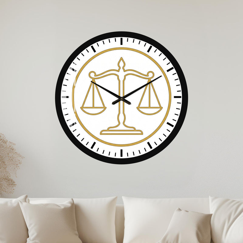 Golden Scales Of Justice with black frame