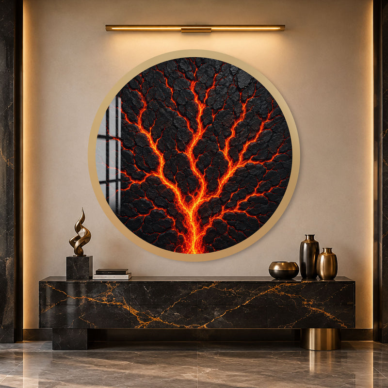 Molten Lava Tree with gold frame