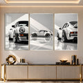 Classic Porsche with silver frame