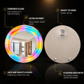 Prismatic Rainbow Halo — tempered glass, ultra HD print, ready to hang