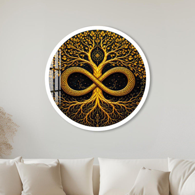 Eternal Golden Tree with white frame