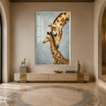 Tender Giraffes with silver frame