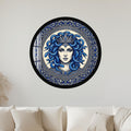 Sapphire Medusa with gold frame