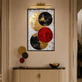 Gilded Circle Balance with black frame