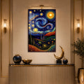 Celestial Whirlwind with walnut frame