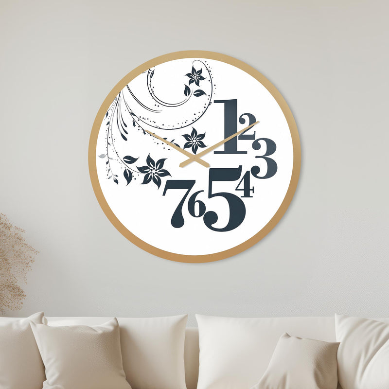 Floral Number Cascade with gold frame