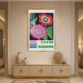 Kusama Sunflower Garden with gold frame